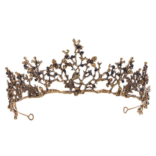 Black dry branch style tiara