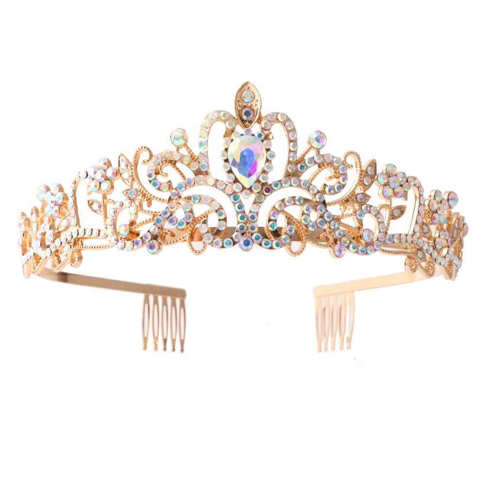 Golden rainbow bow style Tiara