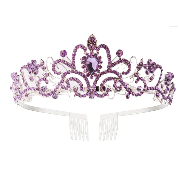 Purple bow style Tiara