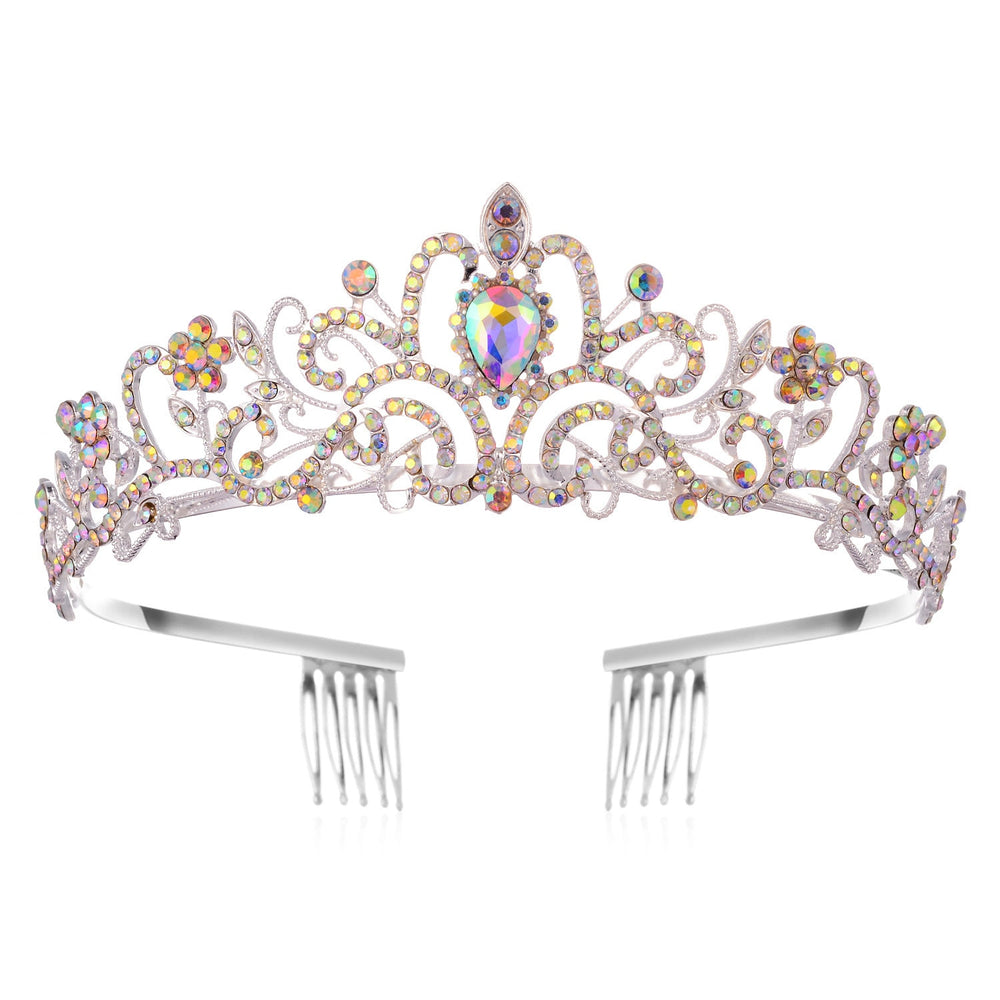 White rainbow bow style Tiara